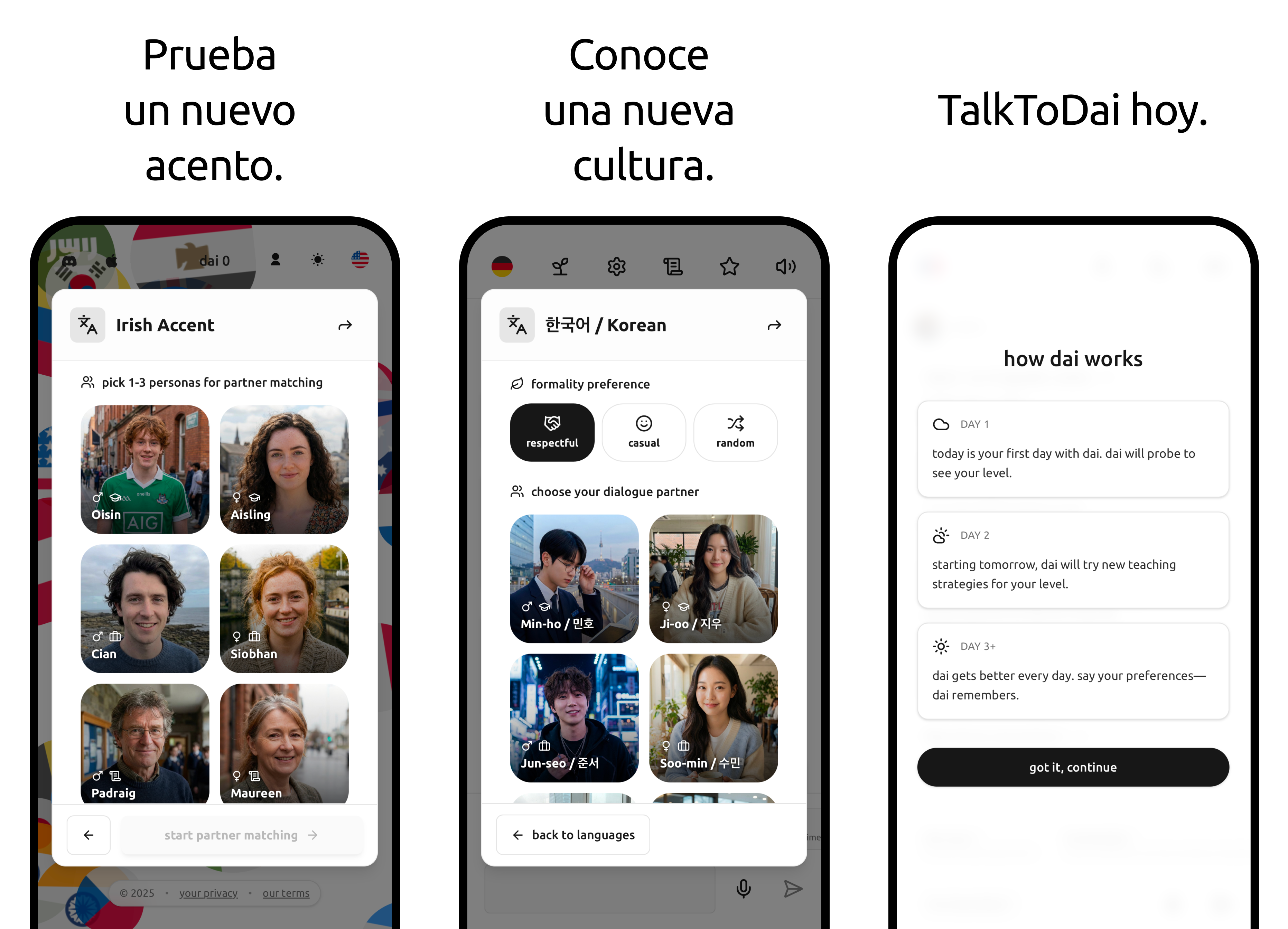 Learn English - talktodai AI language learning app screenshot 3. Practice English conversation, improve speaking fluency, and master pronunciation with personalized AI tutoring.
